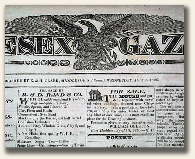 Essex Gazette masthead
