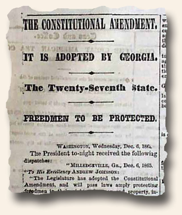 When was the 13th Amendment ratified?