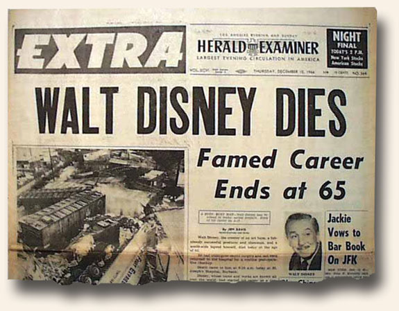 Image result for walt disney died at 65